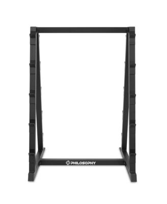 10-Bar Fixed Barbell Weight Rack - Heavy-Duty Storage Holder for Straight & EZ Curl Pre-Weighted Bars