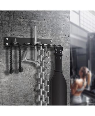 Accessory Rack Organizer, 9 Prong, Wall Mounted Multi-Purpose Workout Equipment Storage