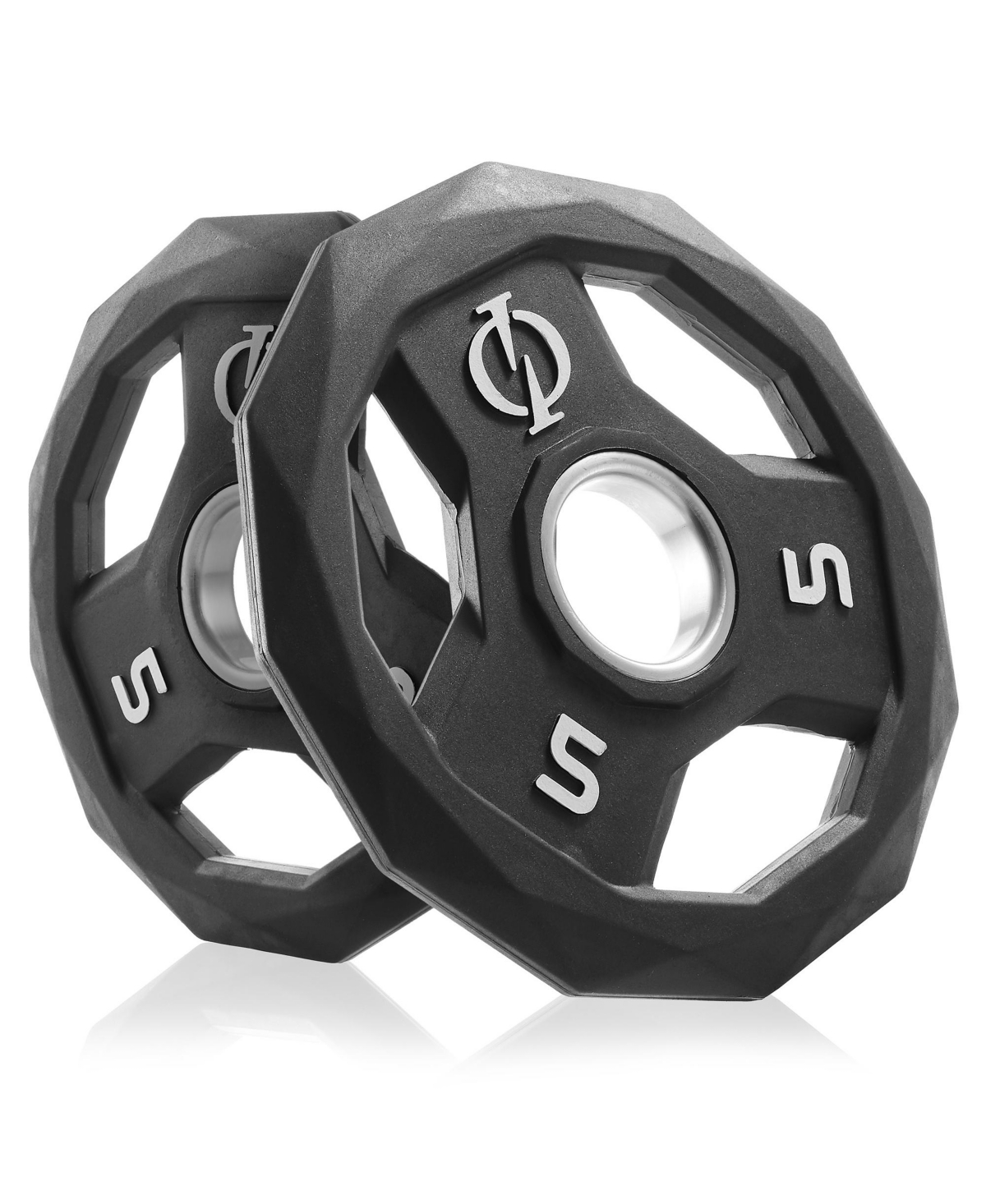 Philosophy Gym Set of 2 Rubber Coated 2-inch Olympic Grip Weight Plates ( Lb each) for Weightlifting