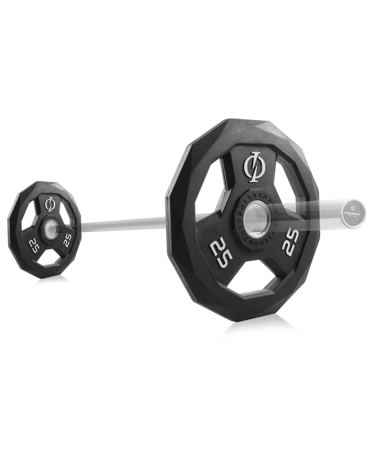 Philosophy Gym Set of 2 Rubber Coated 2-inch Olympic Grip Weight Plates ( Lb each) for Weightlifting