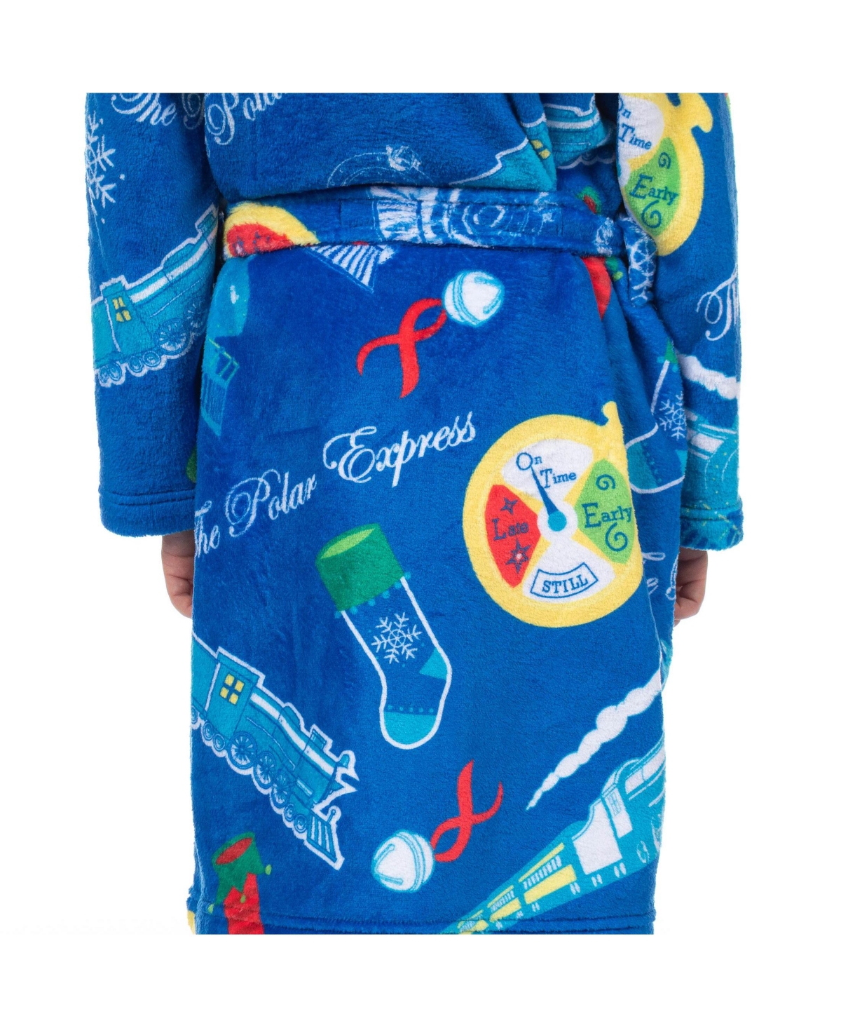 Polar Express Boys The Robe Christmas Movie Holiday Plush Hooded Bathrobe
