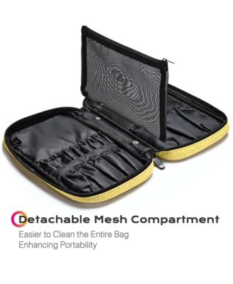 Travel Makeup Brush Holder Bag Cosmetic Brush Organizer Rococo Yellow