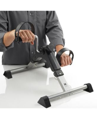 Foldable Under Desk Exercise Bike Portable Arm and Leg Pedal Exerciser