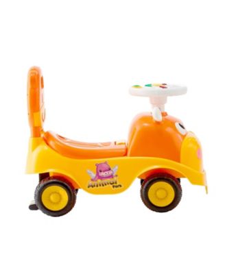 Ride On Toddler Push Car, Kids Ride-On Toy with Horn, Music and Storage