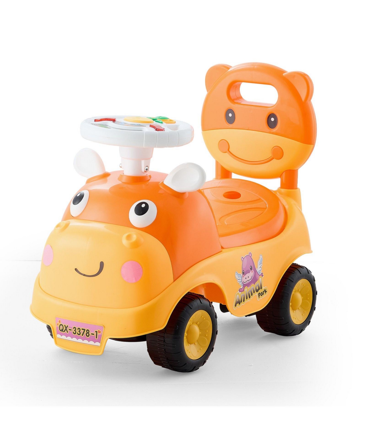 Mecale Ride On Toddler Push Car, Kids Ride-On Toy with Horn, Music and Storage