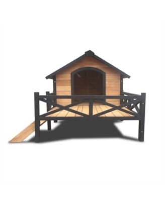 Wooden Cabin House with Porch in Honey