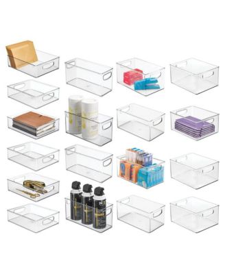 , 18-Piece Clear Bin Organization Set