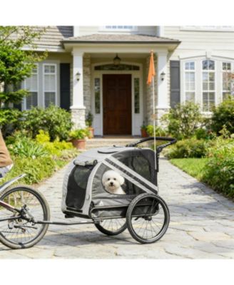 Dog Stroller Bicycle Carrier with 2 Wheels in Black