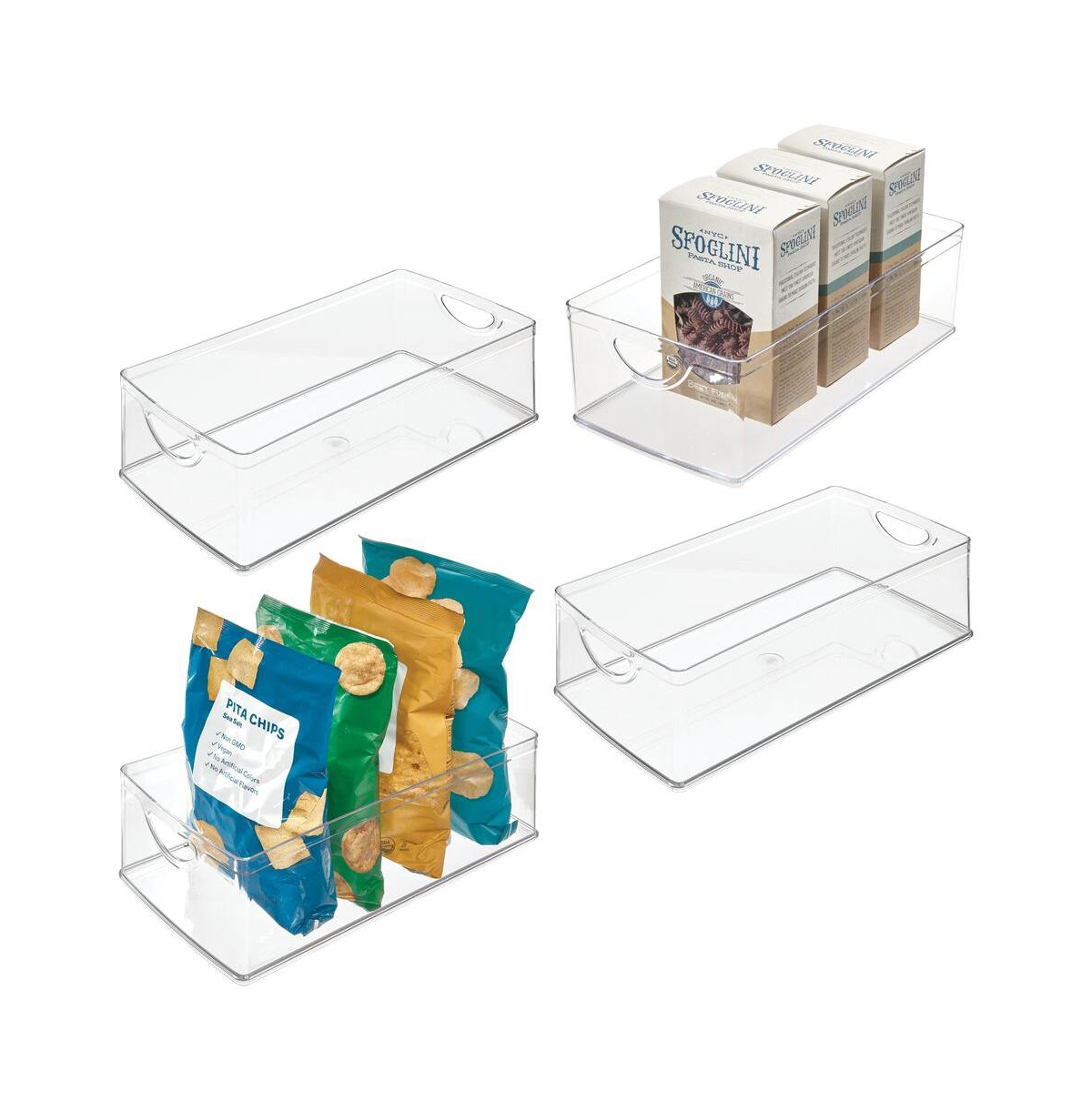 iDesign Plastic Kitchen Cabinet Storage Bins - Set of