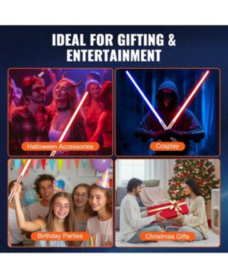 Gold Light Up Sword with 12 RGB Colors & Sound, Rechargeable Toy