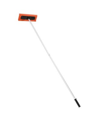 Snow Roof Rake, 17.7" Foam Blade, 7.3-18.4 ft Adjustable, Extension Tubes, Non-Slip Handle, Roof Scraper