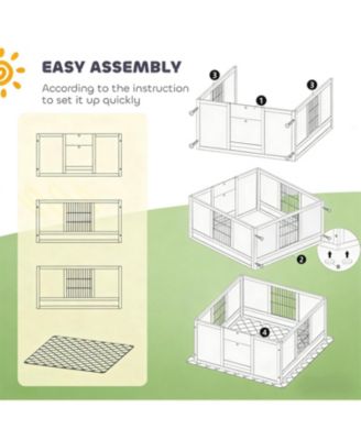 Dog Box with Washable Pad for Dogs in White