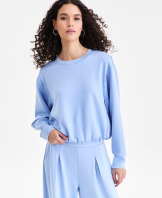 Women's Off-Duty Long-Sleeve Bubble-Hem Sweatshirt