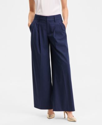 Women's Pinstripe Suit Pants, Created for Macy's image