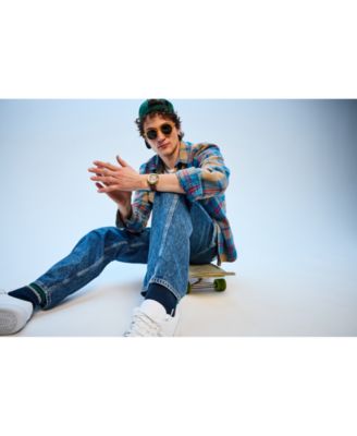 Eco-Drive Men's Disney Brown Leather Strap Watch 41mm