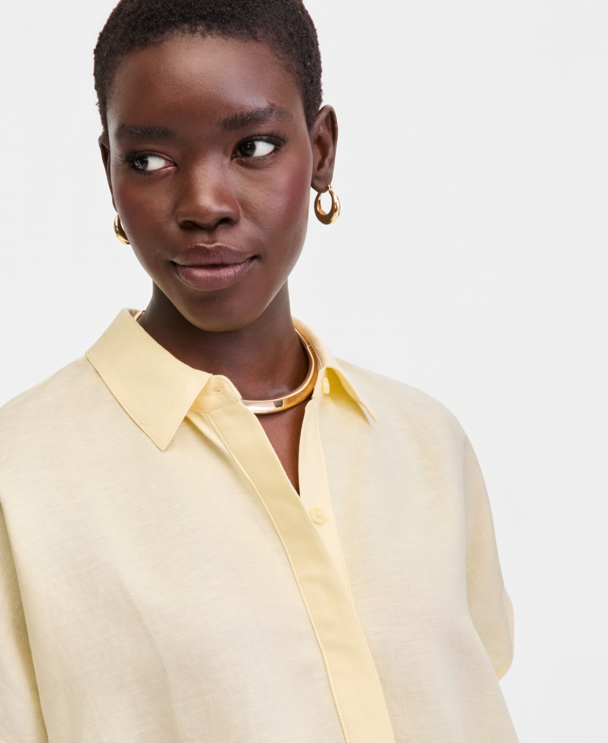 I.n.c. International Concepts Women's Tie-Front Blouse, Exclusively at Macy's