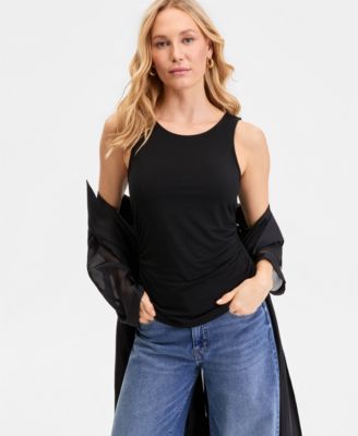 Women's Luxe-Layering Jersey Ruched Tank