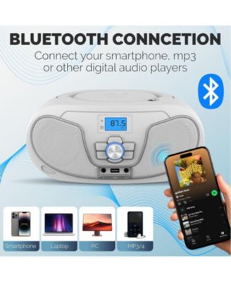 CD Player Boombox with Bluetooth