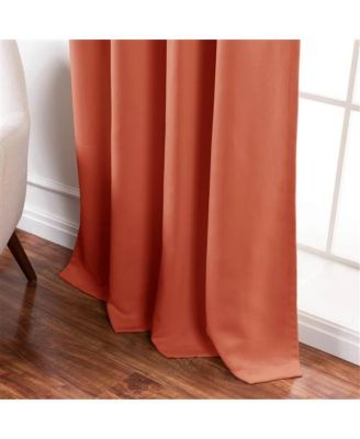 Orange Apricot Thermal Blackout Window Panels 52x84, Set of 2