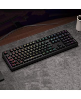 Mechanical keyboard, 108 keys, wireless tri-mode (Bluetooth/2.4G/wired ...