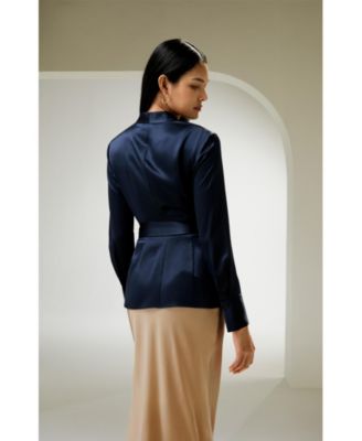 Women's Silk Wrap Blouse