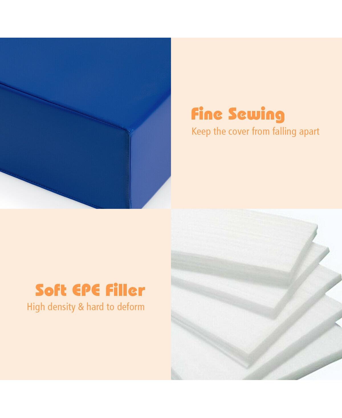 Skonyon 6 Piece Climb Crawl Play Set Indoor Baby Toddler-Gray