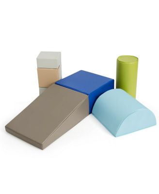 6 Piece Climb Crawl Play Set Indoor Baby Toddler-Gray