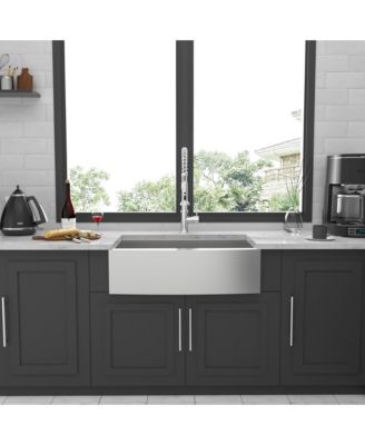 36"x20"x9" Stainless Steel Farmhouse Apron Front Kitchen Sink