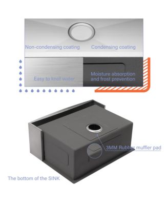 27"x21"x10" Stainless Steel Farmhouse Apron Front Sink