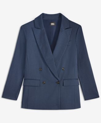 Women's Double-Breasted Pinstripe Blazer