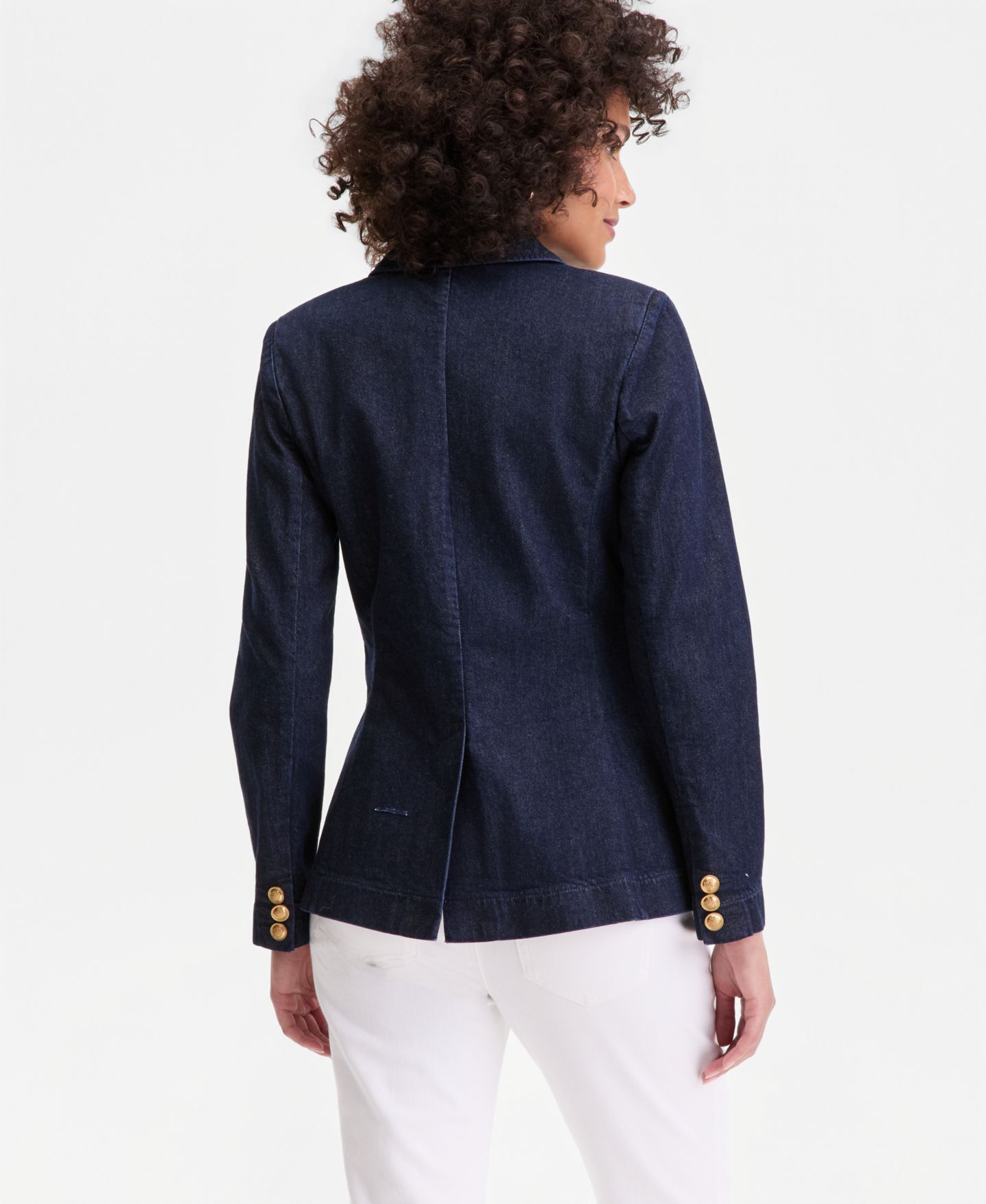 Женский пиджак I.N.C. International Concepts Double-Breasted Denim Blazer, цвет: Варёный — фото 2