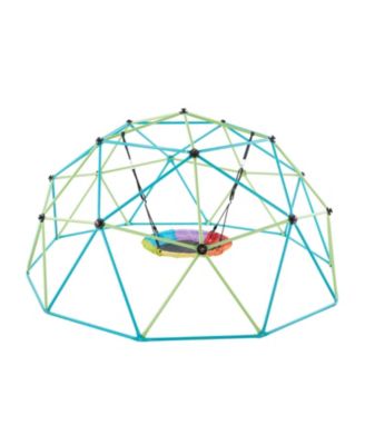 Climbing Dome, 10FT Geometric Dome Climber with Saucer Swing