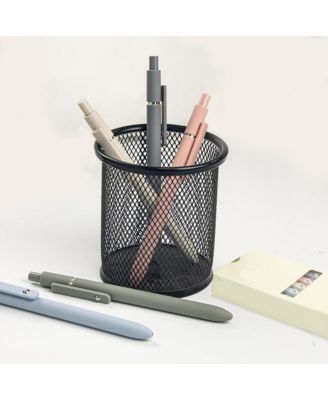 5Pcs Gel Pens, 0.5mm Black Ink Pens with Smooth Writing, Quick Dry Aesthetic Pens for Journaling and Note Taking (Morandi)