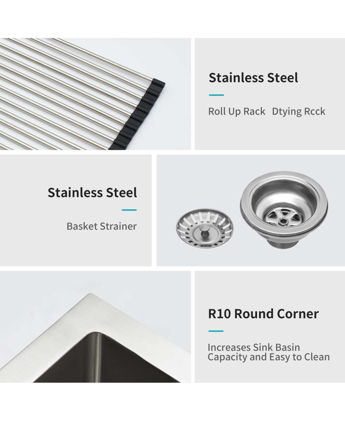 flynama 33x21x10inch Double Bowl Farmhouse Sink Stainless Steel 16 Gauge Apron Front Kitchen Sink