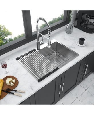 25x22x10inch Stainless Steel Kitchen Sink Drop In Single Bowl 16 Gauge Deep Basin