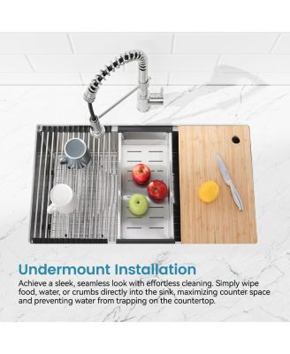33inch Undermount Dark Gray Multifunctional Flying Rain Waterfall Single Bowl S304 Stainless Steel Handmade Kitchen Sink