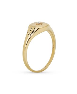North Star Design  Chip 14K Gold Pinky Ring