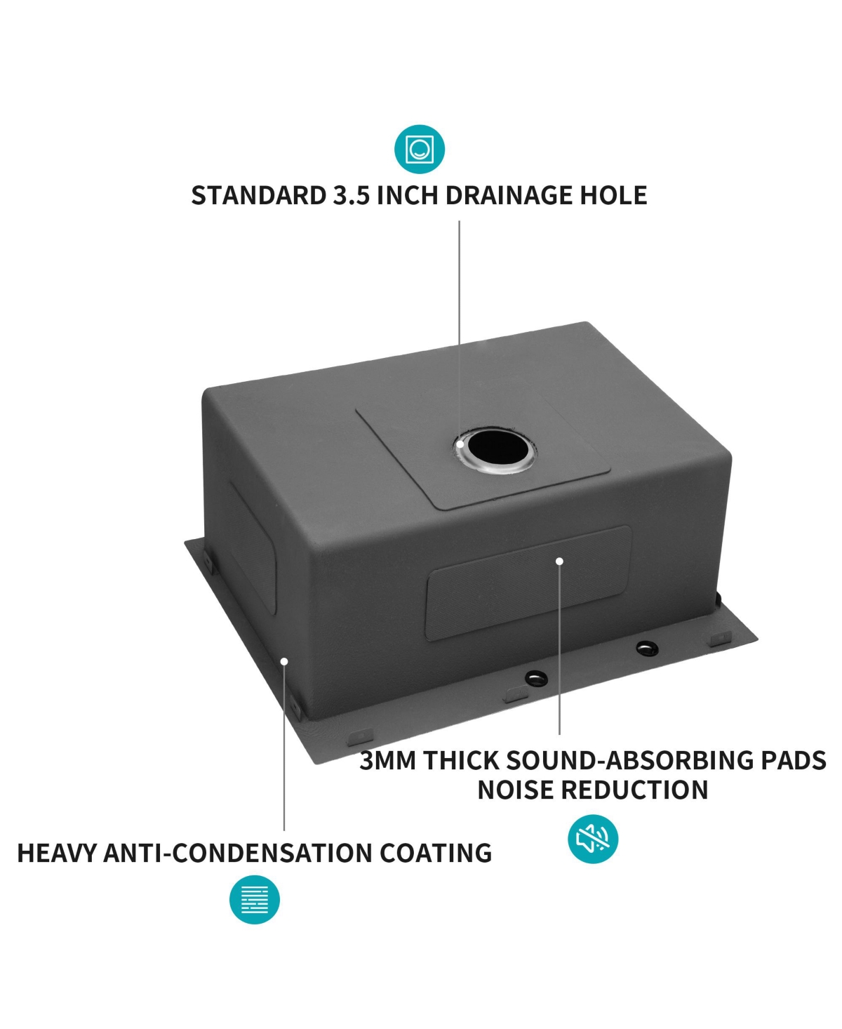 huluwat Undermount Stainless Steel Kitchen Sink