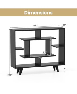 Geometric Bookcase with Anti-Tipping Kit and Storage Shelving