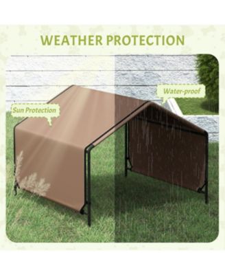  Dog Tent with Water Resistant for Outdoor Shade Protection in Brown