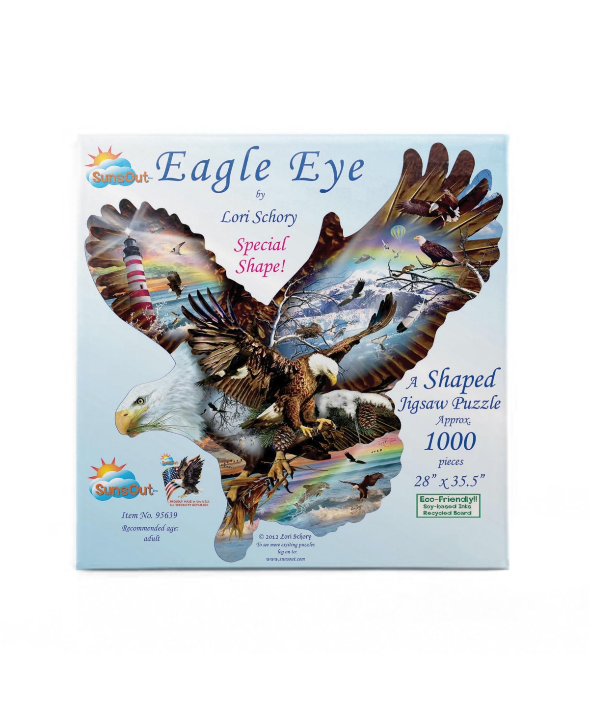 SunsOut Eagle Eye 1000 piece Jigsaw Puzzle for Adults Special Shape