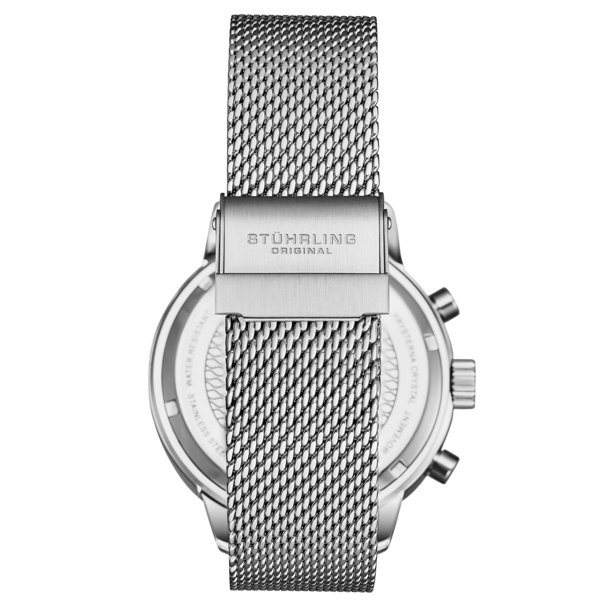Мужские часы-хронограф Stuhrling Chronoport 4082, 44 мм, стальной браслет — фото 3