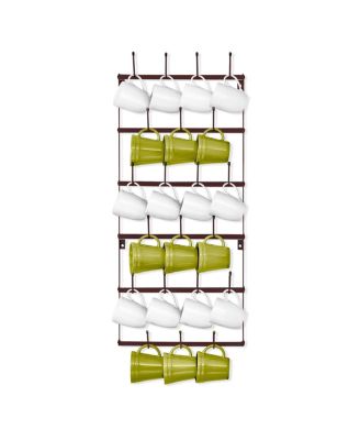 Small 6-Tier Metal Mug Rack Organizer - for Home, Kitchen & Bar, Coffee Station (Holds 21)