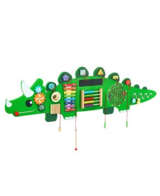 Dinosaur Activity Wall Busy Board Panels, 11 Activities, Montessori Sensory Wall Toy for Kids 3-12 Years