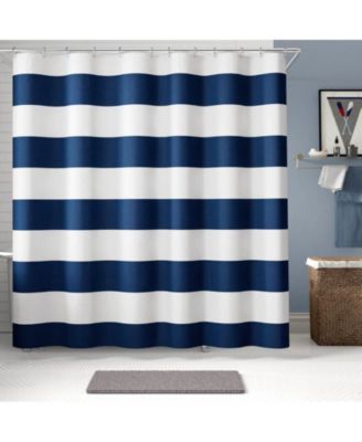 72 x 70 inch Polyester Striped Shower Curtain