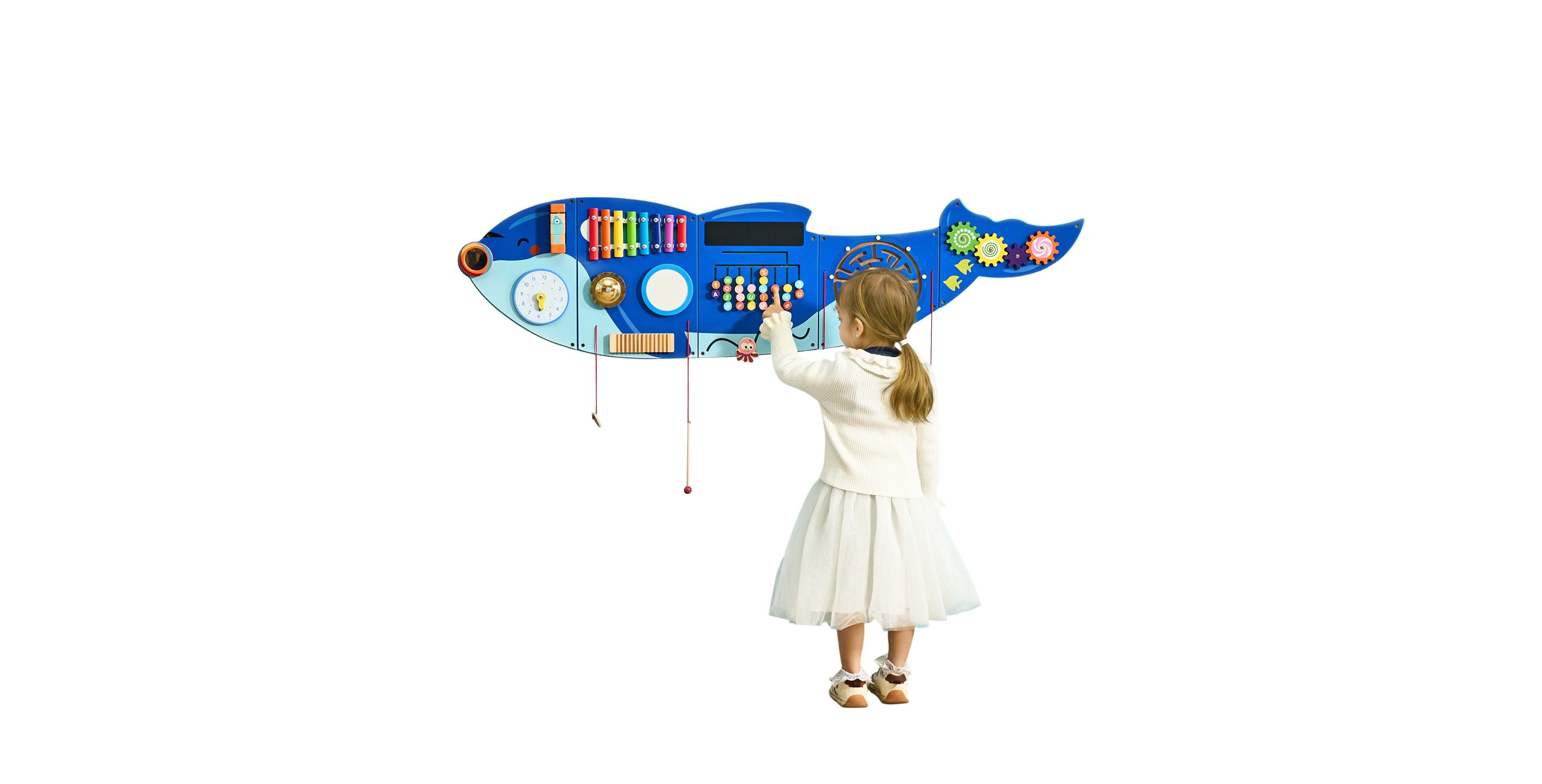 Sugift Orca Busy Board with 12 Montessori Sensory Activities