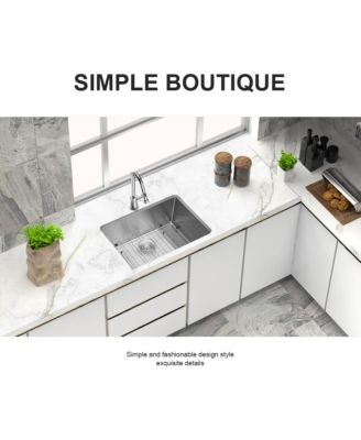 26x18x10inch Undermount Kitchen Sink Single Bowl Stainless Steel 16 Gauge Deep Basin