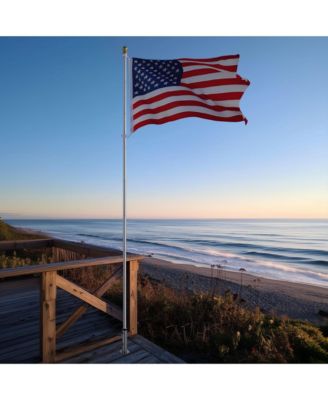 Patio Umbrella Stand Stainless Steel Deck Mount Parasol Base for Granite Outdoor Railing Balcony Courtyard Poolside