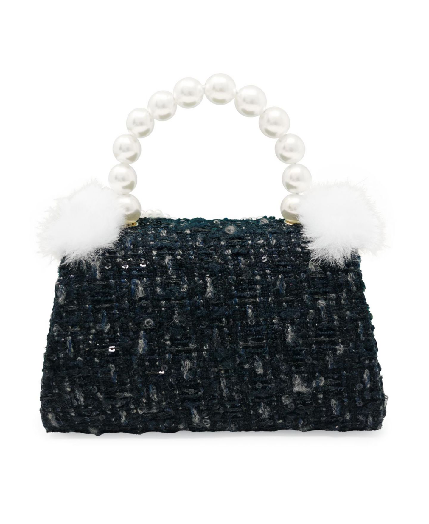 Сумка Puttisu Pearl Ribbon Handbag для девочек, цвет: Чёрный — фото 2