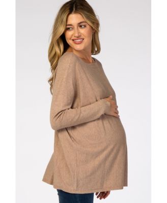 Maternity Soft Knit Boatneck Dolman Sleeve Sweater